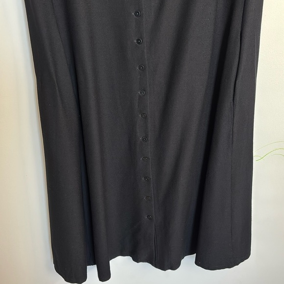 EILEEN FISHER Black Button-Front Shirt Dress – Size SP - Picture 4 of 12